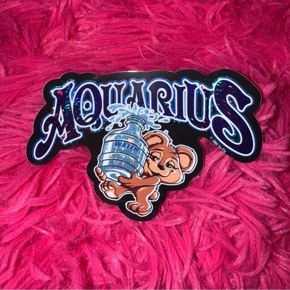 vintage aquarius vending machine sticker
